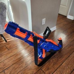 Nerf Elite Mini Gun/with Magazine,  Strap And Battery Cover