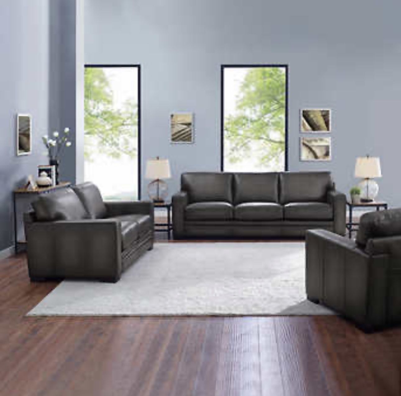 **Luca 3 Piece Top Grain Leather Sofa Set-New! Great Price!