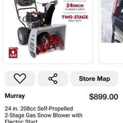 murry 2 stage snowblower 
