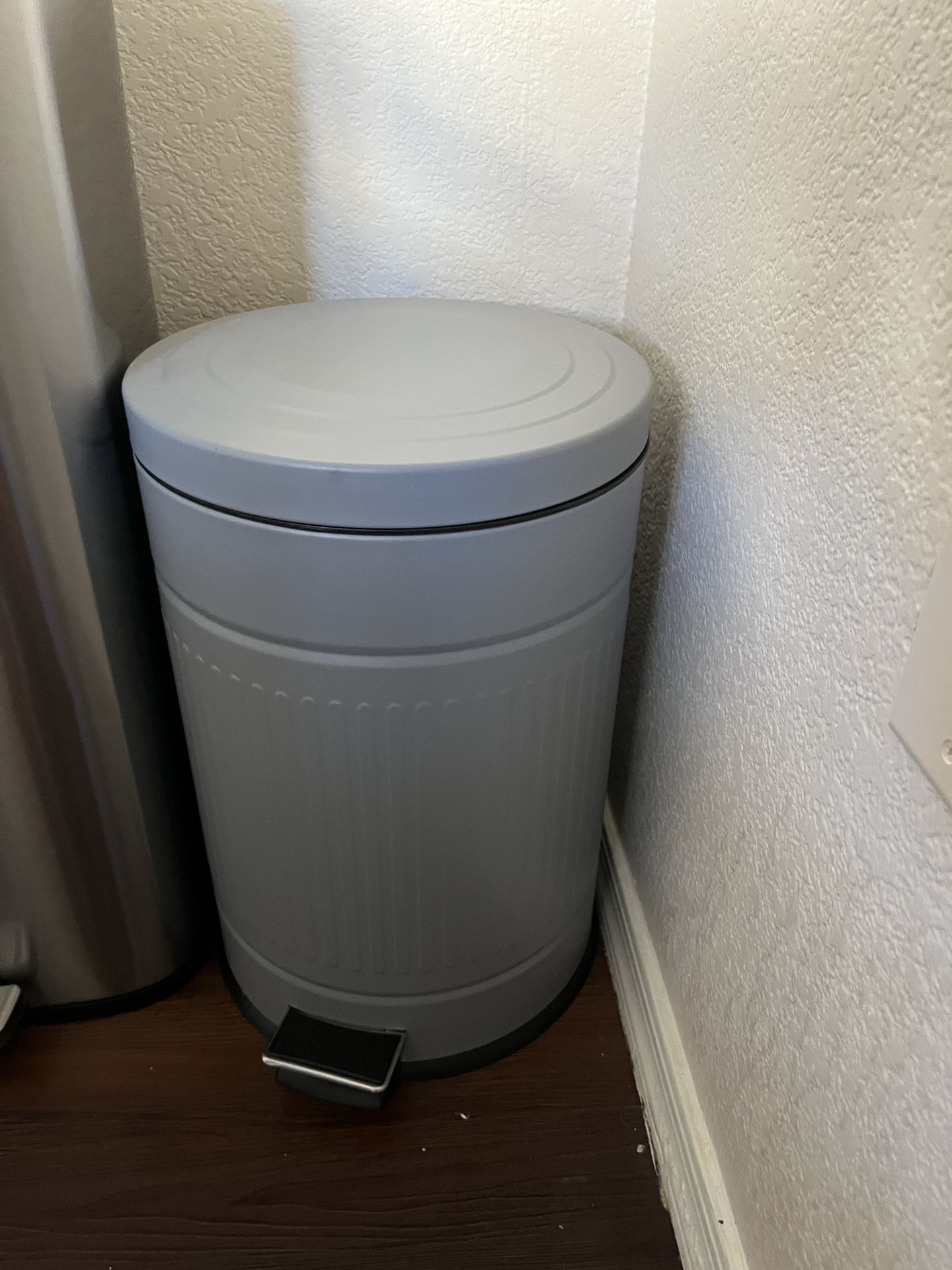 Small Gray Trash Can