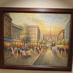 Paris City Oil Painting 