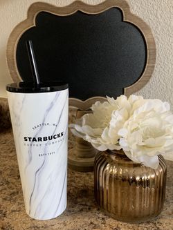 Starbucks white marble