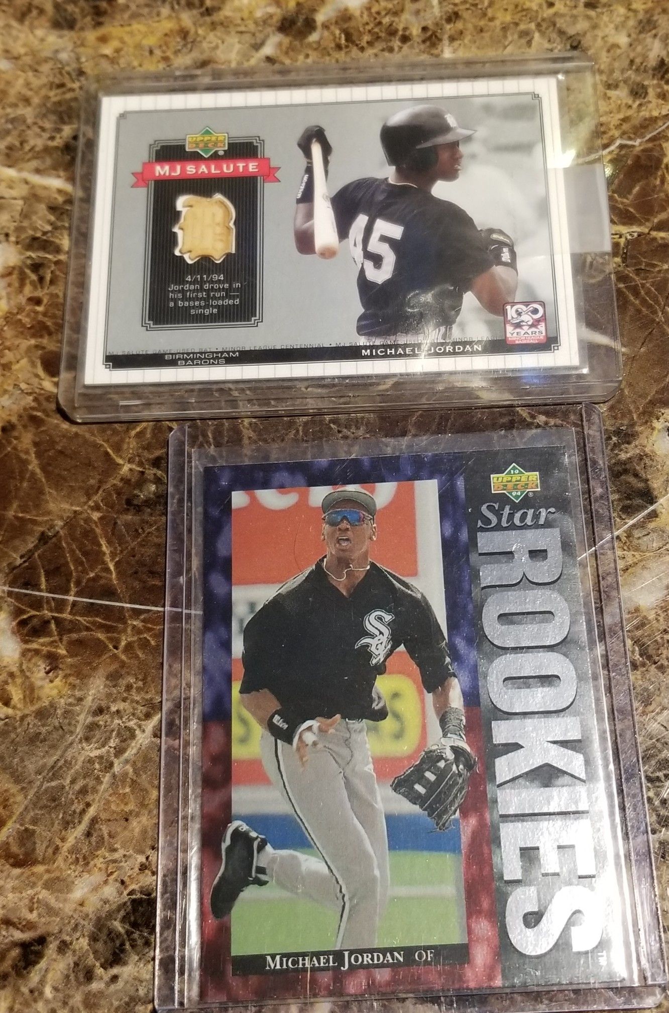 Michael Jordan game used bat and rookie card!