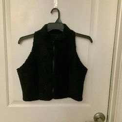 Shein Ezwear Women’s Zip Front Black Tank Top Size Large