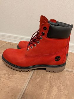 Timberland 6-Inch Boots Red and Black
