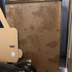 Map Coffee Table With Storage Drawer