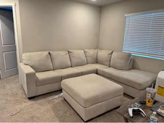 Beige 2 piece Sectional