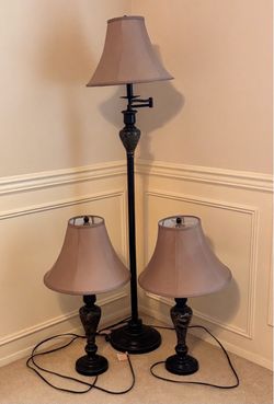 3-Piece Lamp Set with Shades