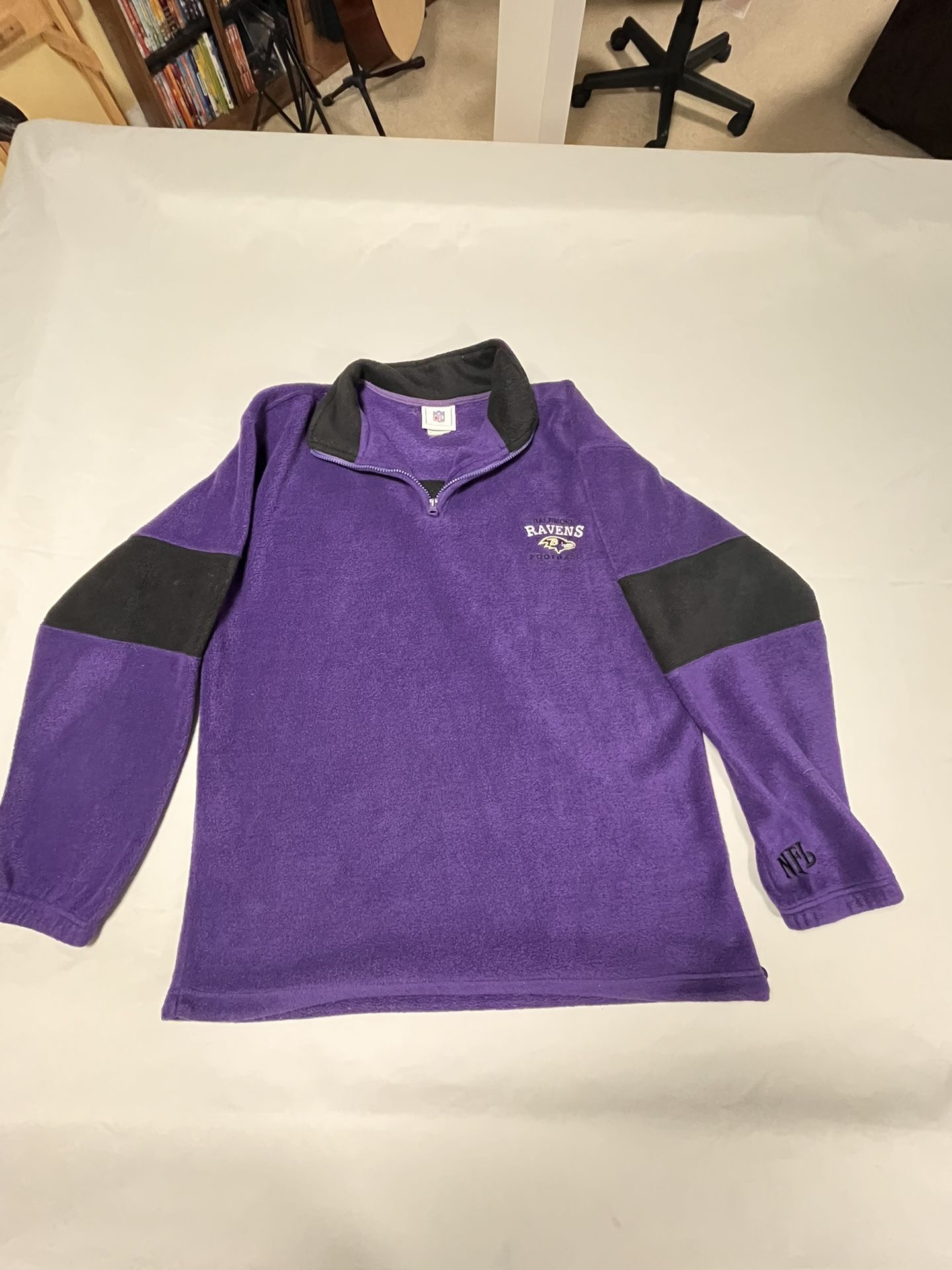 NFL Baltimore Ravens Football vintage fuzzy crewneck sweatshirt - fits like a L/XL