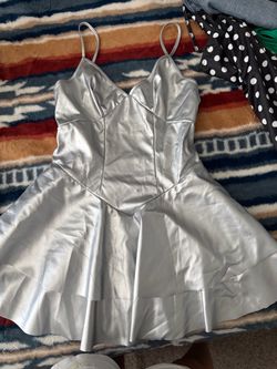 Silver metallic dress