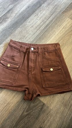 Brown Denim Cargo Shorts size small