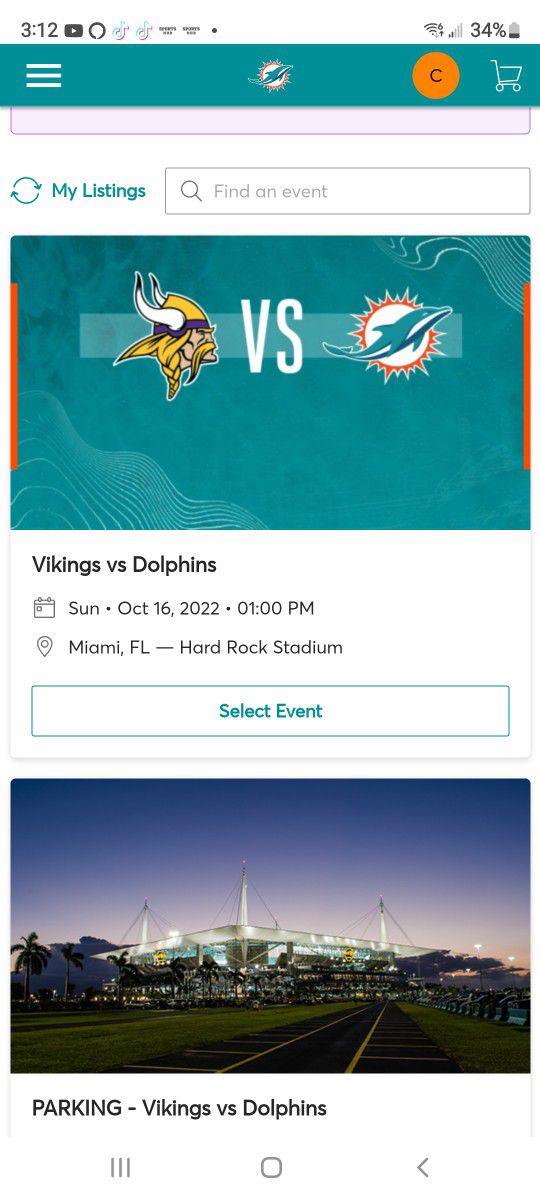 Miami Dolphins  Vrs Minnesota Vikings 