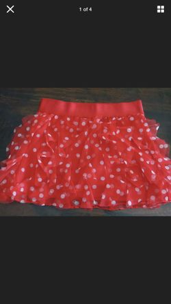 NWOT Justice Girls Red & White Polka Dot Skirt/Skort size 10