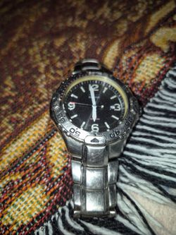 Silver Stainless Steel Diver-Style Watch