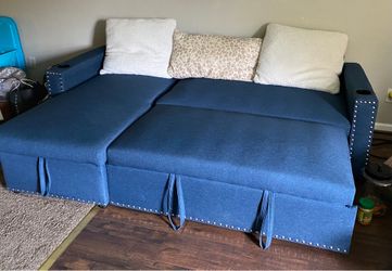 Blue Couch Bed