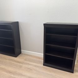 Two Solid Wood Bookshelves