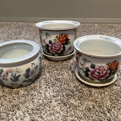 3 Beautiful Flower Pots 