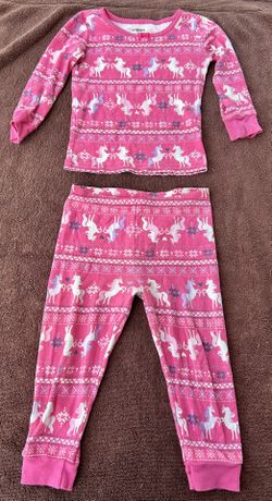 Gymboree Pink Unicorn Pajamas 2T