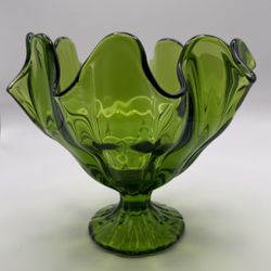 Vintage L.E. Smith Handkerchief Bowl, Vase, Compote - MCM