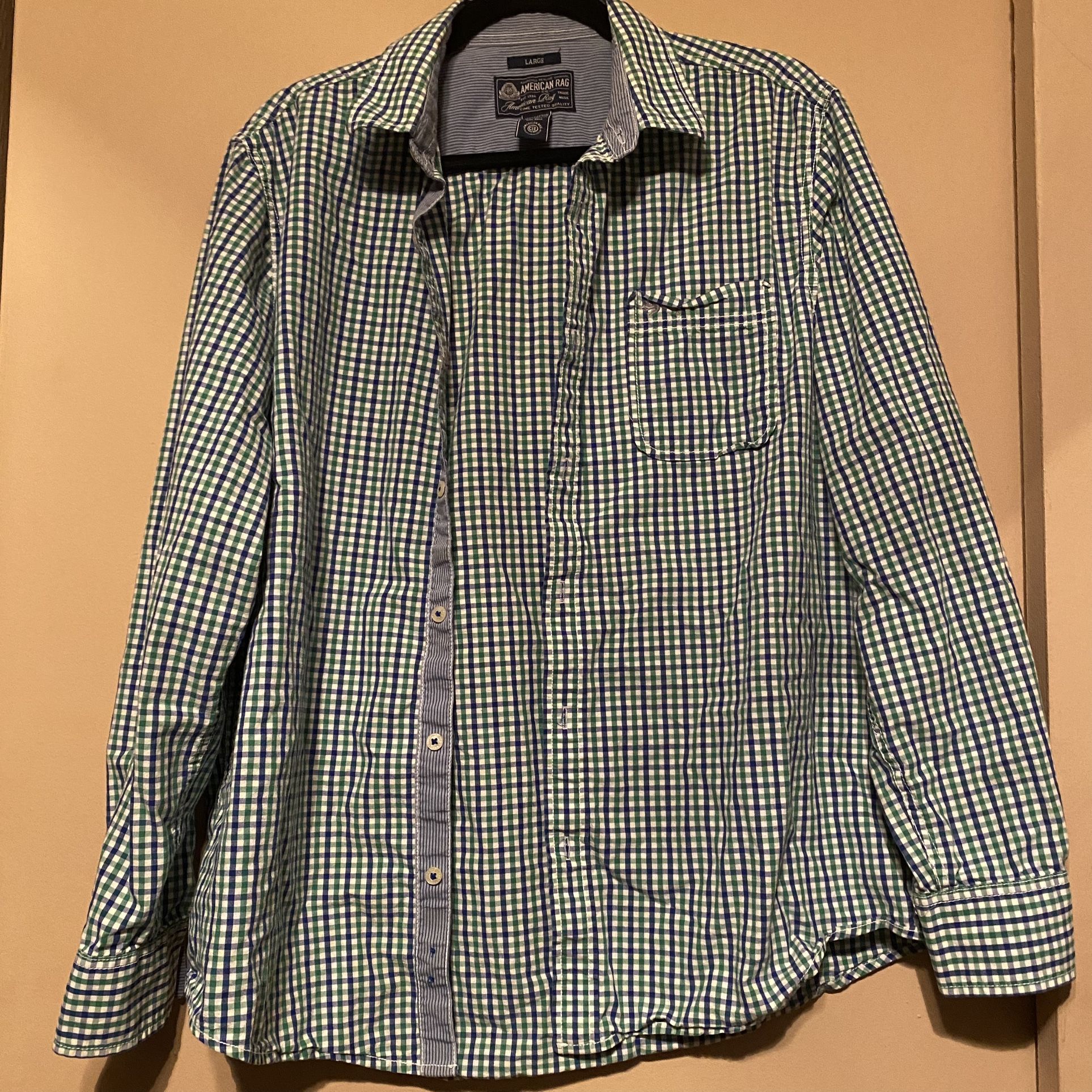 American Rag Men’s plaid long sleeve shirt - Large
