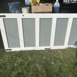 Nice Barn door white with 5 panel glass
