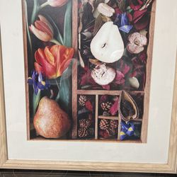 Still Life Showing Fruits With Wooden Frame Thumbnail