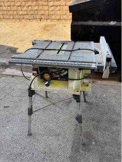 Used Ryobi Job site Table Saw with portable stand