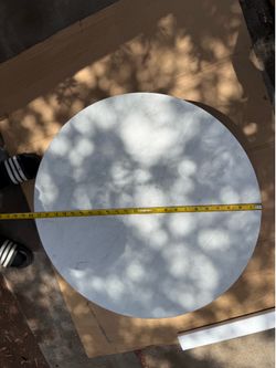Round Faux Marble Coffee Table