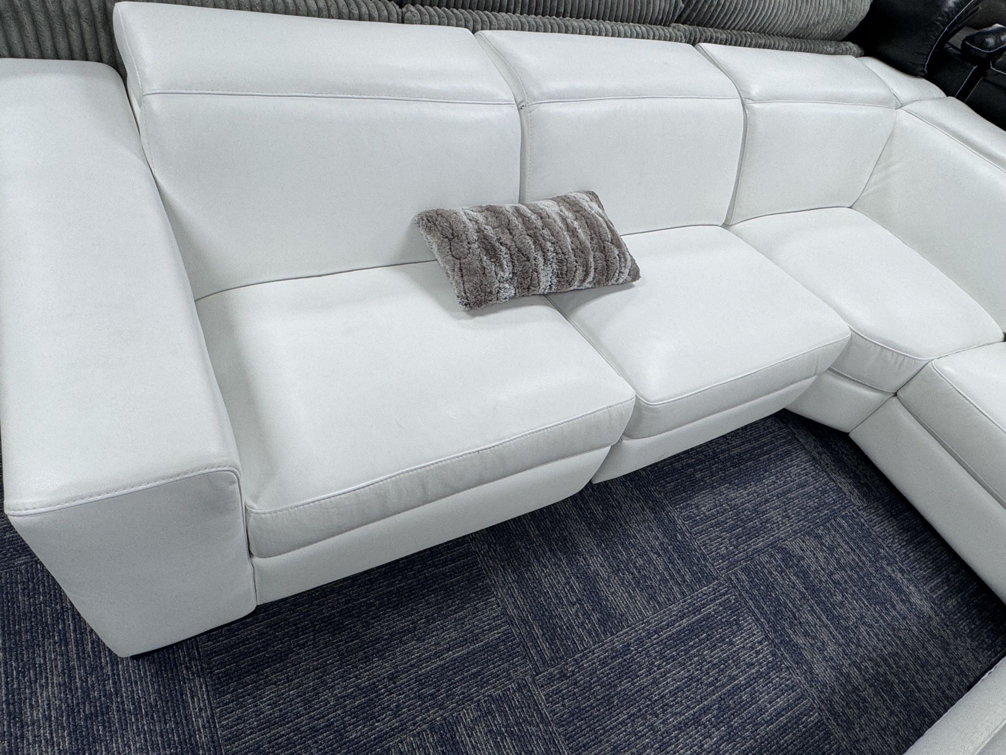 Beautiful White Leather Sectional