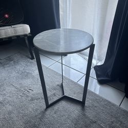 Round Marble End Table