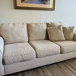 Couch - Sofa - Cream/Beige Excellent Condition 