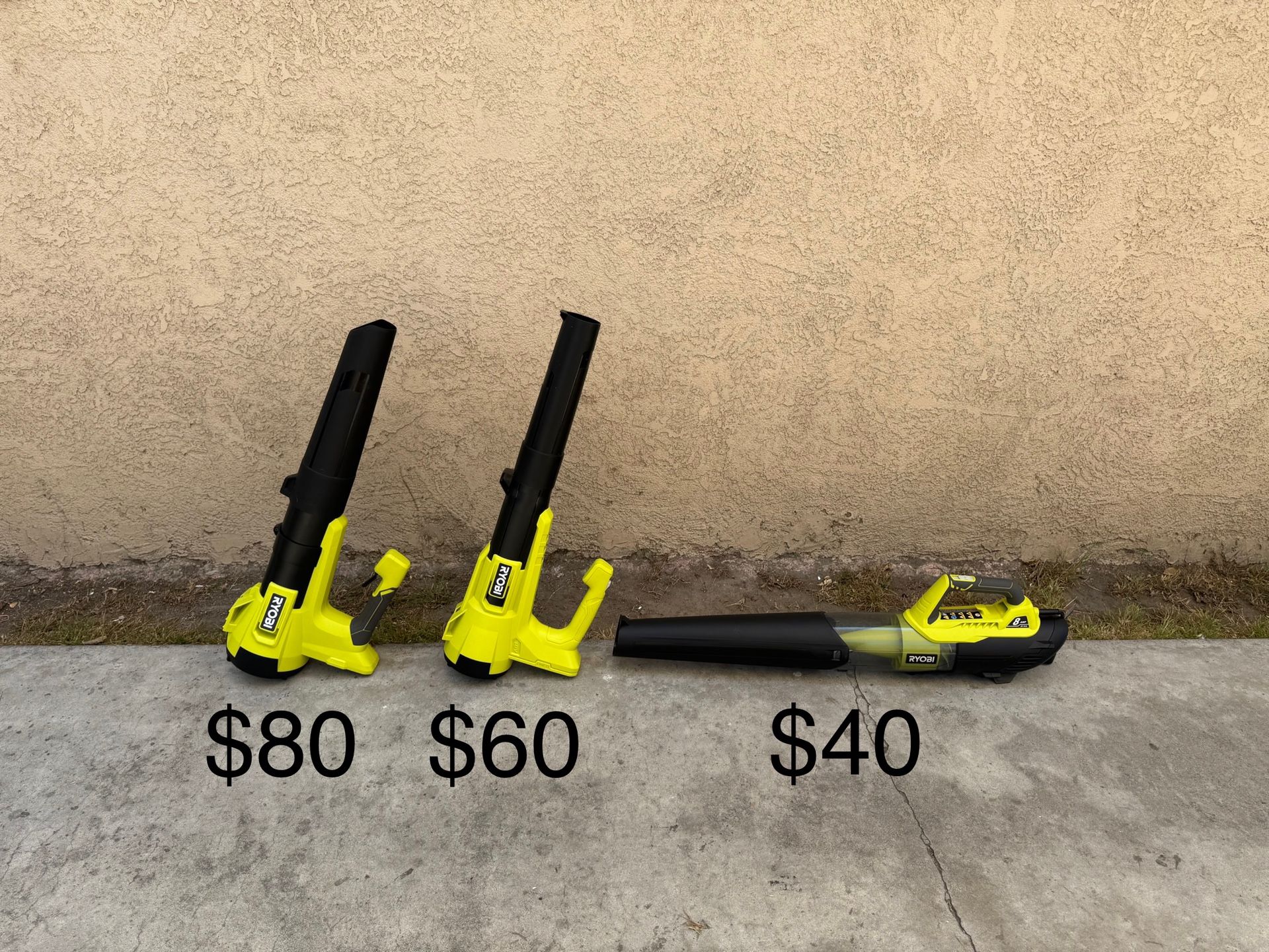 RYOBI Cordless Battery & Corded Electric Leaf Blowers (Tool Only) **See Photo**