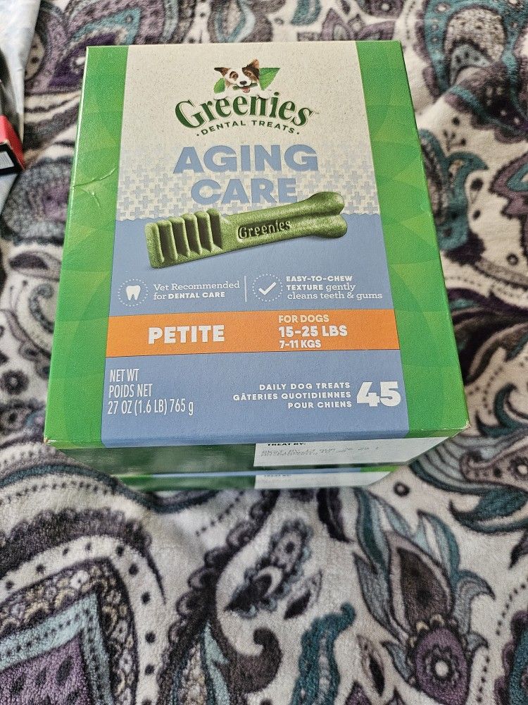 Greenies Aging Care Dental Treats Petite 45 Count