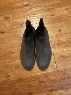 Brown Suede Leather Men Boots. Size:42.
