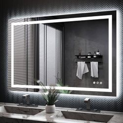 48''x32'' LED Dimmable Wall Mirror for Bathroom