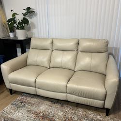 Leather Reclining Sofa 