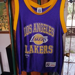 Vintage 1990s Logo 7 Youth Kids Medium 8T Los Angeles Lakers Jersey