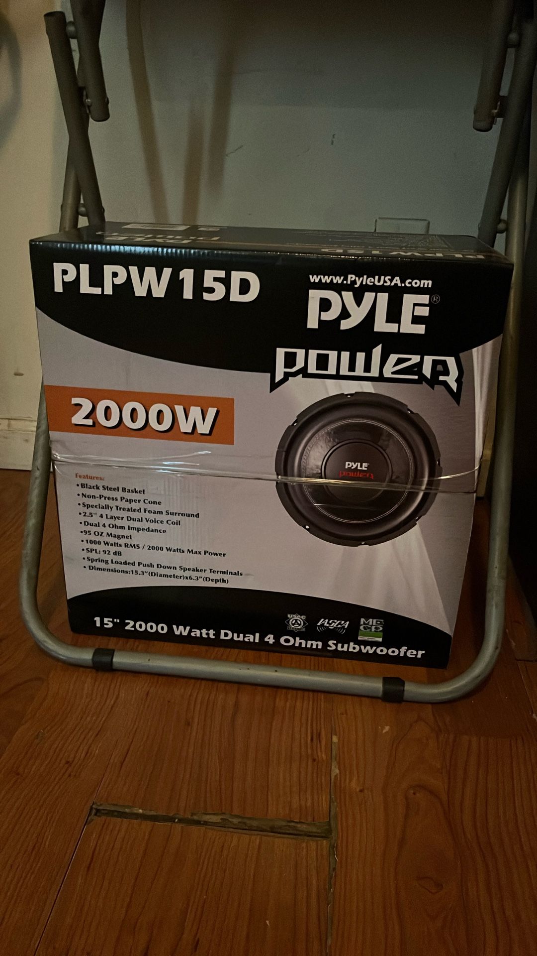 Pyle PLPW15D 15 2000 Watt Ohm DVC Power Car Audio Subwoofer Sub