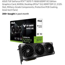 ASUS TUF GeForce RTX™ 5070 Ti 16GB GDDR7 OC Edition Graphics Card, NVIDIA
