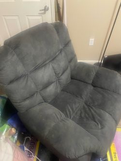 Grey recliner chair