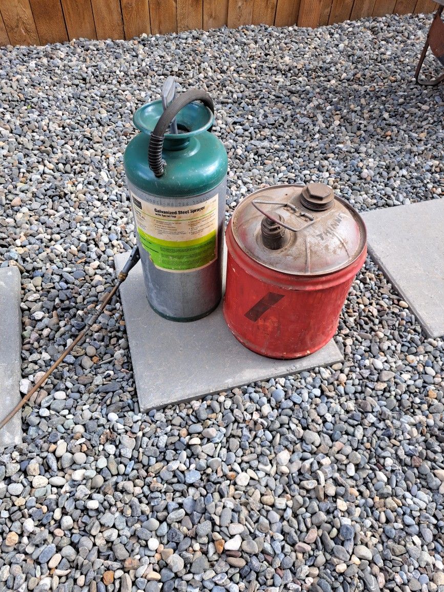 Free Metal Sprayer and Container.
