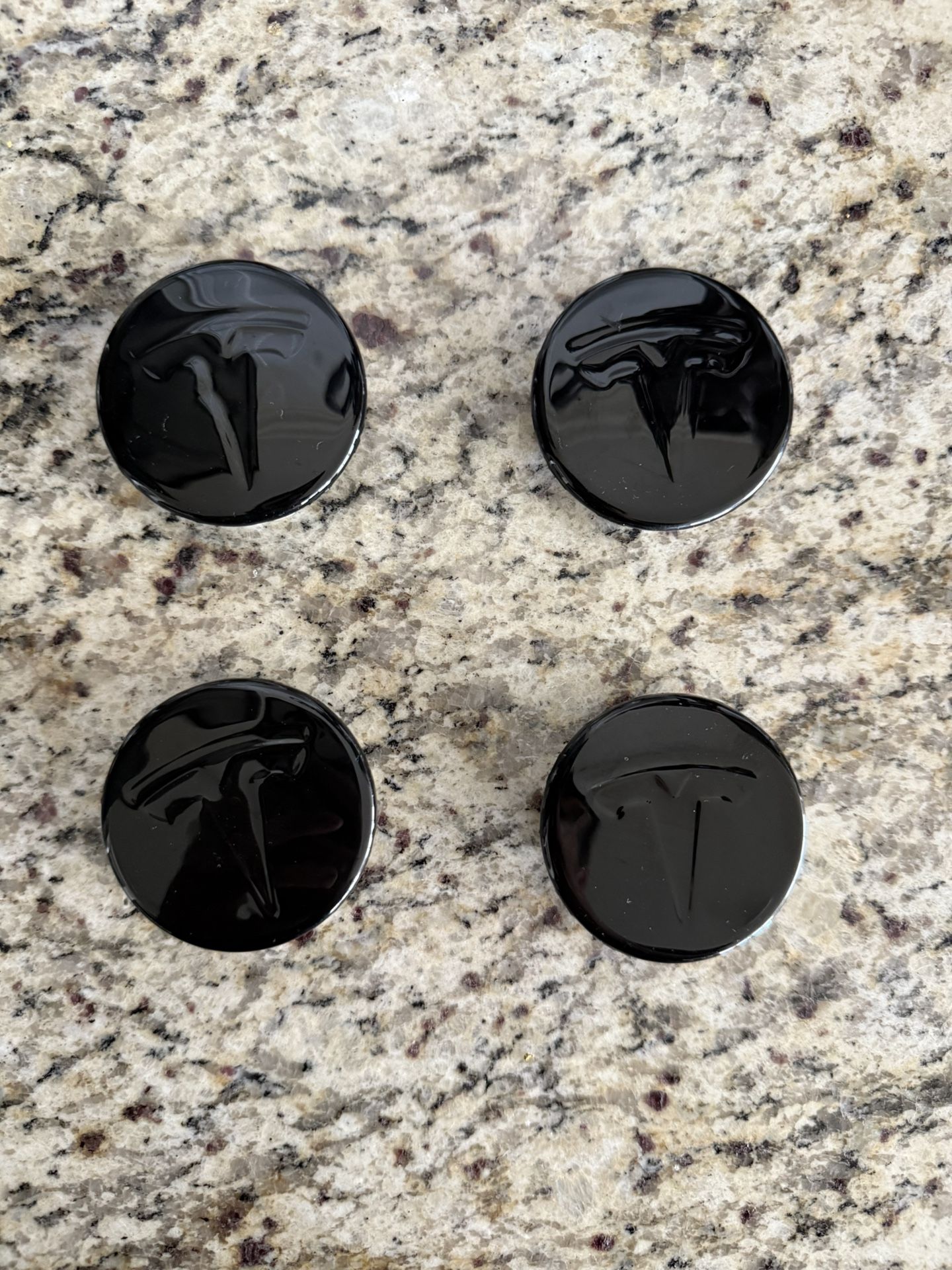 Tesla Model S Gloss Black Center Caps