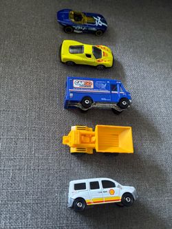 Assorted Kids Toy Vehicles - Yellow, Blue, Orange, White, Navy