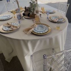 Linen tablecloth  round 