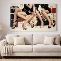 fashion-inspired wall art with a modern luxury vibe