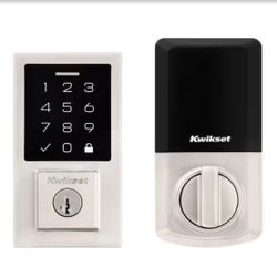 SmartCode 270 Contemporary Satin Nickel Touchpad Single Cylinder Electronic Deadbolt Featuring SmartKey Security