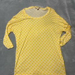 Yellow Patterned Women's Top
