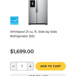 Whirlpool 21 Cu Ft Side By Side Door 