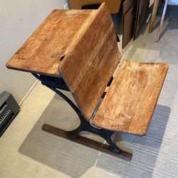 Vintage School Class Bench 