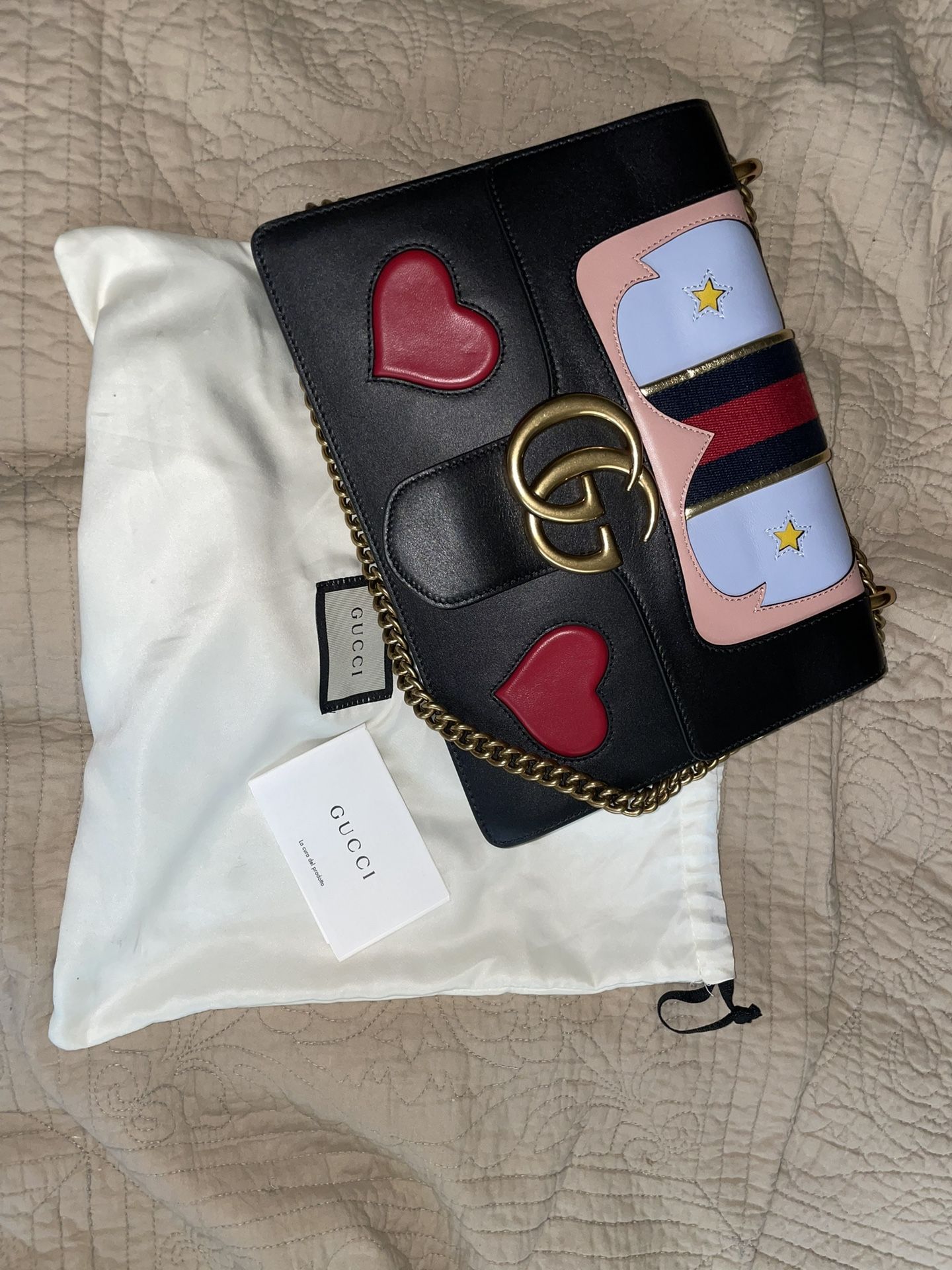 GUCCI GG Marmont Heart Shoulder Bag